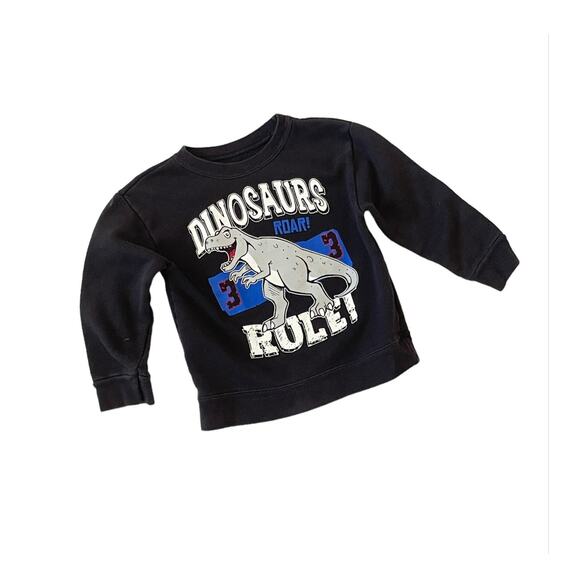 Garanimals Dinosaur Pullover Black Sweatshirt 3Т - Picture 1 of 4